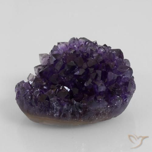 Drusa de ametista violeta natural 73,57ct, forma extravagante, opaco