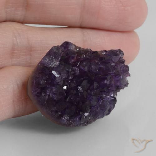Druzy Ametista Violeta médio-escuro Natural 67.71ct, Forma extravagante, Opaco