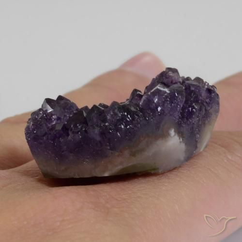 Druzy Ametista Violeta médio-escuro Natural 67.71ct, Forma extravagante, Opaco