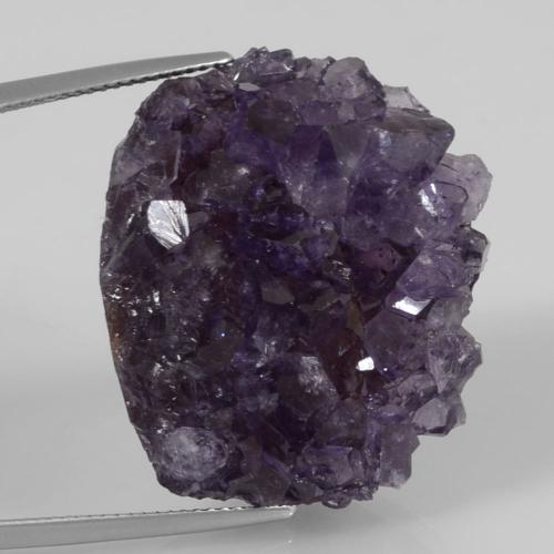 Druzy Ametista Violeta médio-escuro Natural 65.12ct, Forma extravagante, Opaco