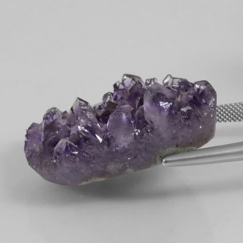Drusa de ametista violeta natural 72,22ct, forma extravagante, opaco