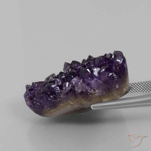 Druzy Ametista Violeta escuro Natural 74.48ct, Chique, Opaco