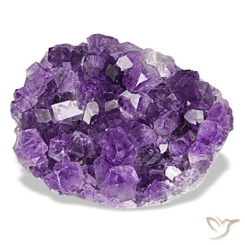 Drusa de ametista violeta natural 62,67ct, forma extravagante, opaco
