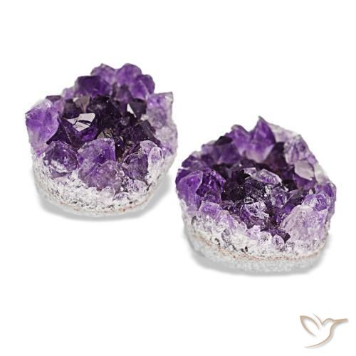 Pedras preciosas de drusa de ametista violeta natural de 16,88 ct, forma extravagante, opaco