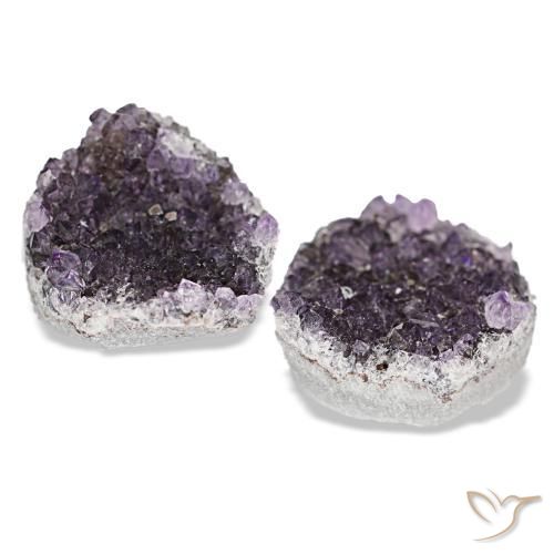 Pedras preciosas de drusa de ametista violeta natural de 14,43 ct, forma extravagante, opaco