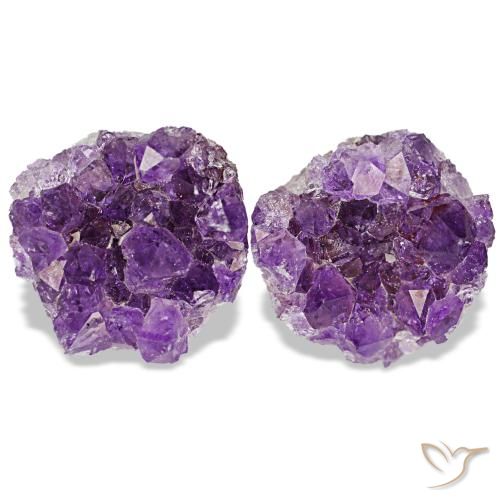 Pedras preciosas de drusa de ametista violeta natural de 16,88 ct, forma extravagante, opaco