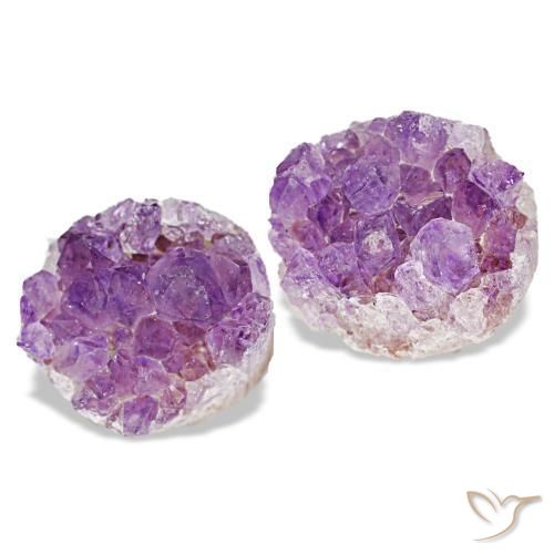 Pedras preciosas de drusa de ametista violeta natural de 19,60 ct, forma extravagante, opaco