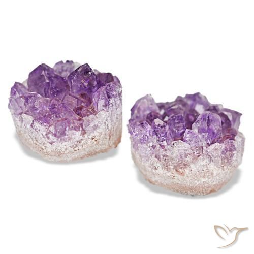 Pedras preciosas de drusa de ametista violeta natural de 19,60 ct, forma extravagante, opaco
