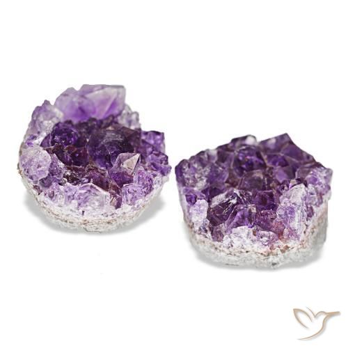 Pedras preciosas de drusa de ametista violeta natural de 13,31 ct, forma extravagante, opaco