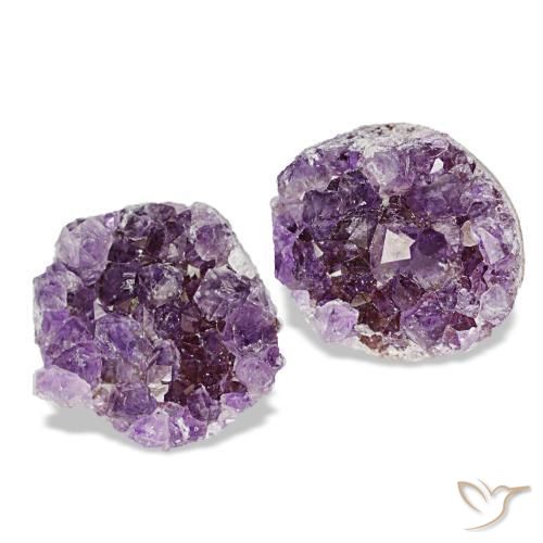 Pedras preciosas de drusa de ametista violeta natural de 17,81 ct, forma extravagante, opaco
