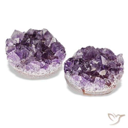 Pedras preciosas de drusa de ametista violeta natural de 17,81 ct, forma extravagante, opaco