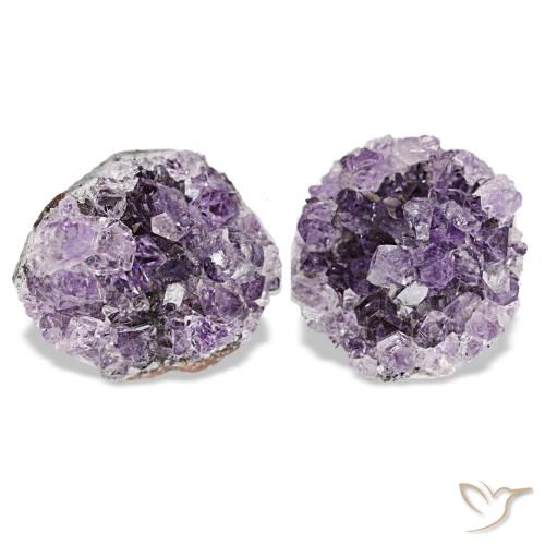 Pedras preciosas de drusa de ametista violeta natural de 14,89 ct, forma extravagante, opaco
