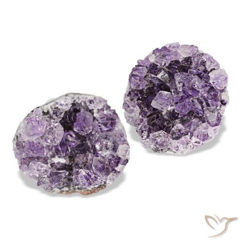 Pedras preciosas de drusa de ametista violeta natural de 14,89 ct, forma extravagante, opaco