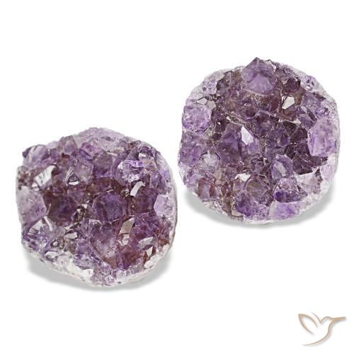 Pedras preciosas de drusa de ametista violeta natural de 14,93 ct, forma extravagante, opaco