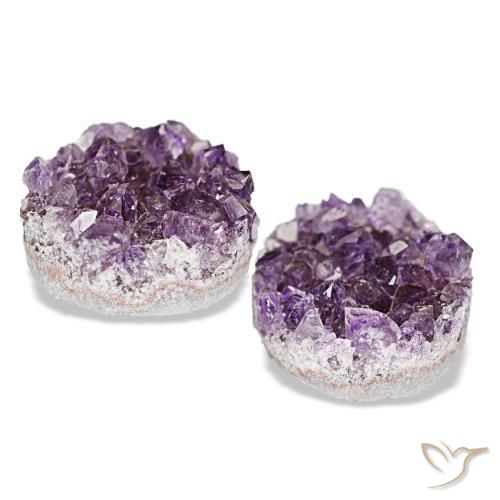 Pedras preciosas de drusa de ametista violeta natural de 14,93 ct, forma extravagante, opaco
