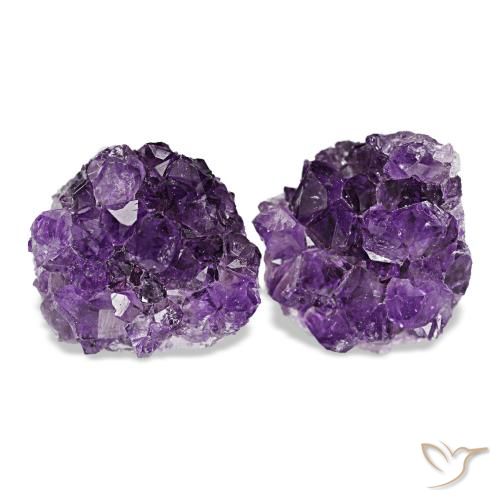 Pedras preciosas de drusa de ametista violeta natural de 14,86 ct, forma extravagante, opaco