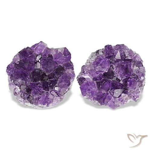 Pedras preciosas de drusa de ametista violeta natural de 15,65 ct, forma extravagante, opaco