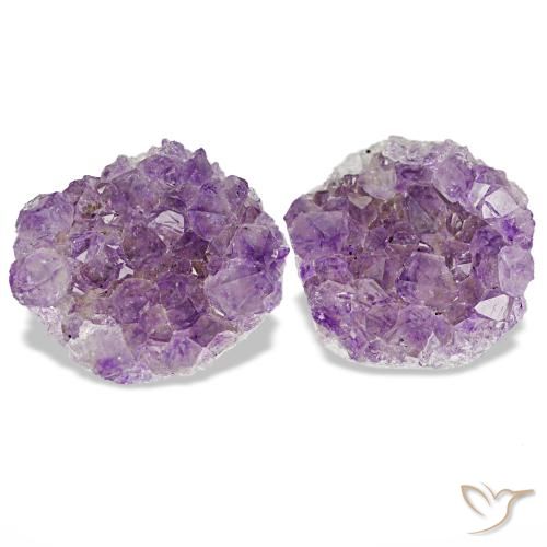 Pedras preciosas de drusa de ametista violeta natural de 15,30 ct, forma extravagante, opaco