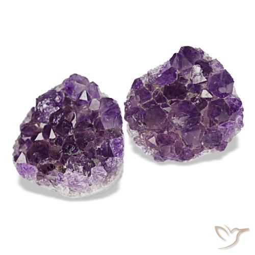 Pedras preciosas de drusa de ametista violeta natural de 14,07 ct, forma extravagante, opaco