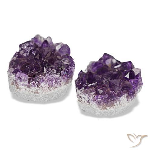 Pedras preciosas de drusa de ametista violeta natural de 14,07 ct, forma extravagante, opaco