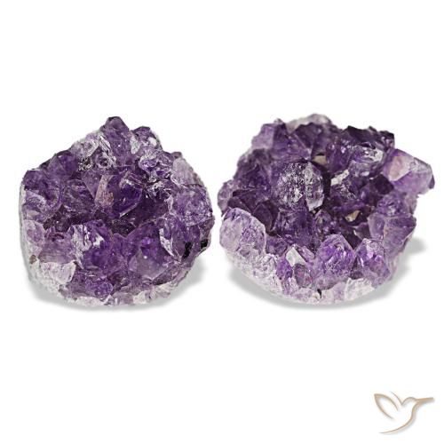 Pedras preciosas de drusa de ametista violeta natural de 21,44 ct, forma extravagante, opaco