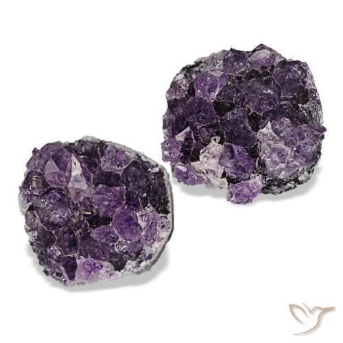 Pedras preciosas de drusa de ametista violeta natural de 16,26 ct, forma extravagante, opaco