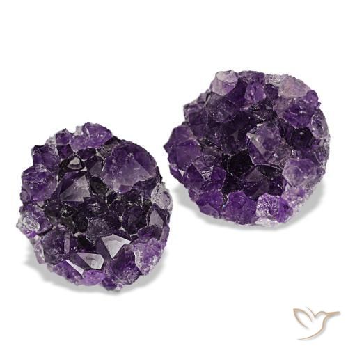 Pedras preciosas de drusa de ametista violeta natural de 20,85 ct, forma extravagante, opaco
