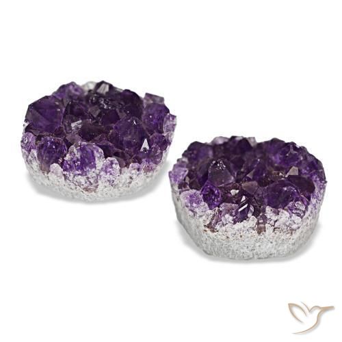 Pedras preciosas de drusa de ametista violeta natural de 13,49 ct, forma extravagante, opaco