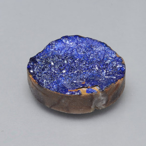 Druzy Azurita Azul Natural 7.29ct, Forma extravagante, Opaco