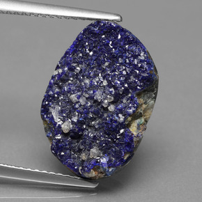 Druzy Azurita Azul Natural 20.43ct, Forma extravagante, Opaco