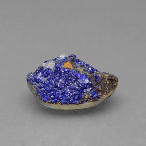 Drusa de azurita azul natural 2,34ct, forma extravagante, opaco