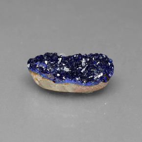 Druzy Azurita Azul Natural 2.56ct, Forma extravagante, Opaco
