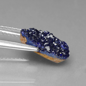 Druzy Azurita Azul Natural 2.56ct, Forma extravagante, Opaco