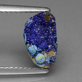 Druzy Azurita Azul Natural 1.80ct, Forma extravagante, Opaco