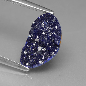 Drusa de Azurita Azul Natural 1,97ct, Forma extravagante, Opaco