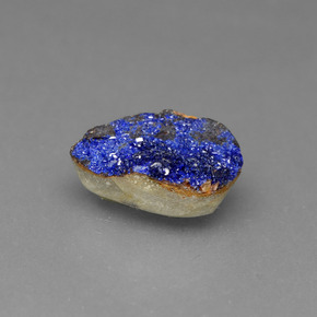 Drusa de azurita azul natural 2,15ct, forma extravagante, opaco
