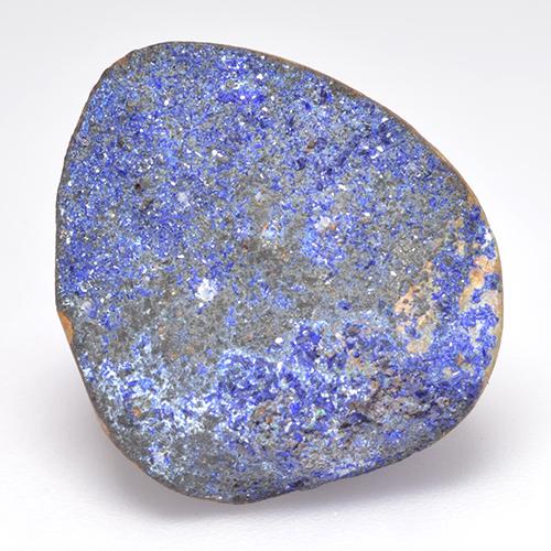 Drusa de azurita azul natural 14,10ct, forma extravagante, opaco