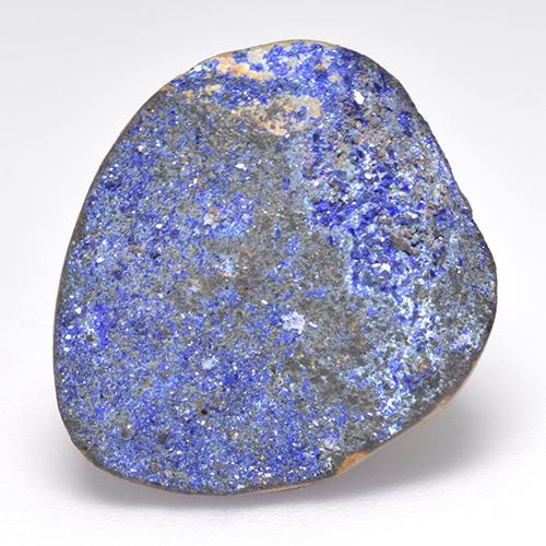 Drusa de azurita azul natural 14,10ct, forma extravagante, opaco