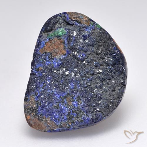 16.02ct Natural Azul marinho profundo Druzy Azurita, Chique, Opaco