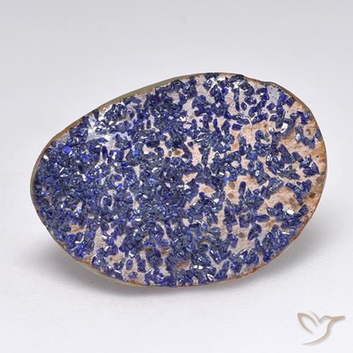 Druzy Azurita Azul marinho profundo Natural 10.82ct, Chique, Opaco