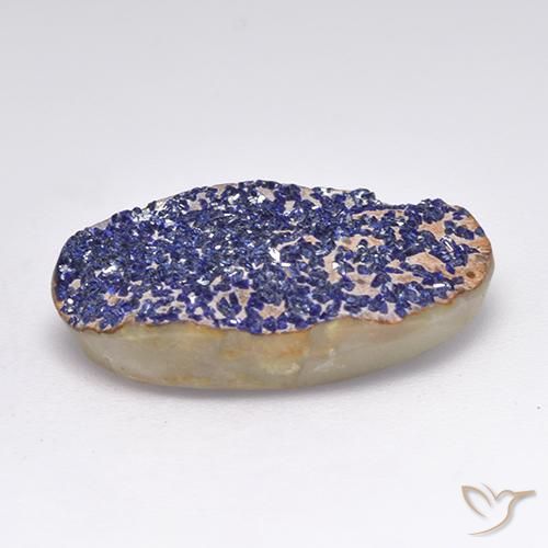 Druzy Azurita Azul marinho profundo Natural 10.82ct, Chique, Opaco