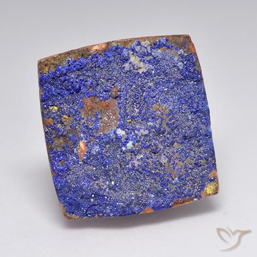 Drusa de Azurita Azul acinzentado Natural 15,81ct, baguete, Opaco