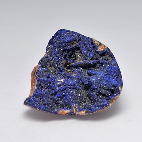 Drusa de azurita azul natural 18,12ct, forma extravagante, opaco