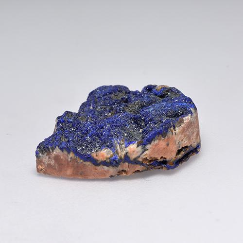 Drusa de azurita azul natural 18,12ct, forma extravagante, opaco