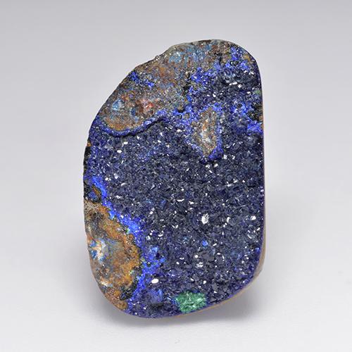 Druzy Azurita Azul marinho profundo Natural 19.23ct, Forma extravagante, Opaco