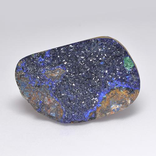 Druzy Azurita Azul marinho profundo Natural 19.23ct, Forma extravagante, Opaco