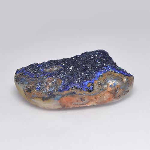 Druzy Azurita Azul marinho profundo Natural 19.23ct, Forma extravagante, Opaco