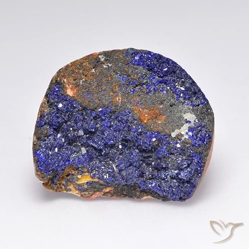Druzy Azurita Azul marinho profundo Natural 15.70ct, Forma extravagante, Opaco