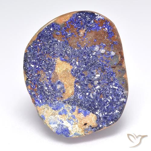 11.87ct Natural Azul acinzentado Druzy Azurita, Chique, Opaco