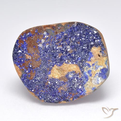 Druzy Azurita Azul acinzentado Natural 11.87ct, Chique, Opaco